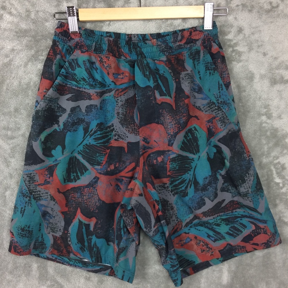 Lululemon Shorts Men S‎ Pace Breaker Linerless Tropical Shadow Shark Teal Floral
